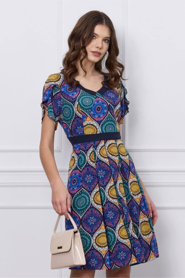 rochie kara bleumarin cu imprimeu mandala colorat 1288013 1042706 4 jpeg