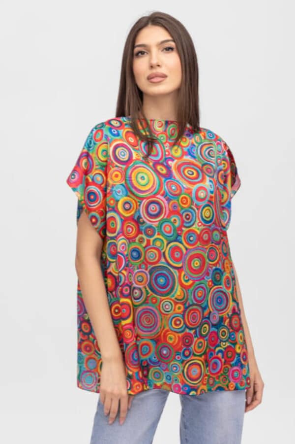 bluza de vara tip poncho din matase cu reproducere dupa pictura lui kandinski cercuri mari copie 256261 jpg